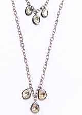 Triple Drop Rose Cut Necklace-Necklaces-Gretchen Ventura
