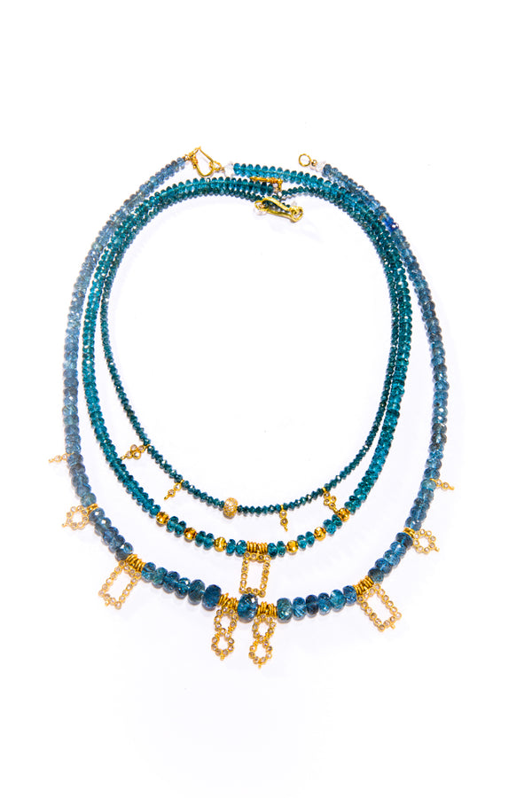 Faceted Deep Aquamarine Necklace-Necklaces-Gretchen Ventura