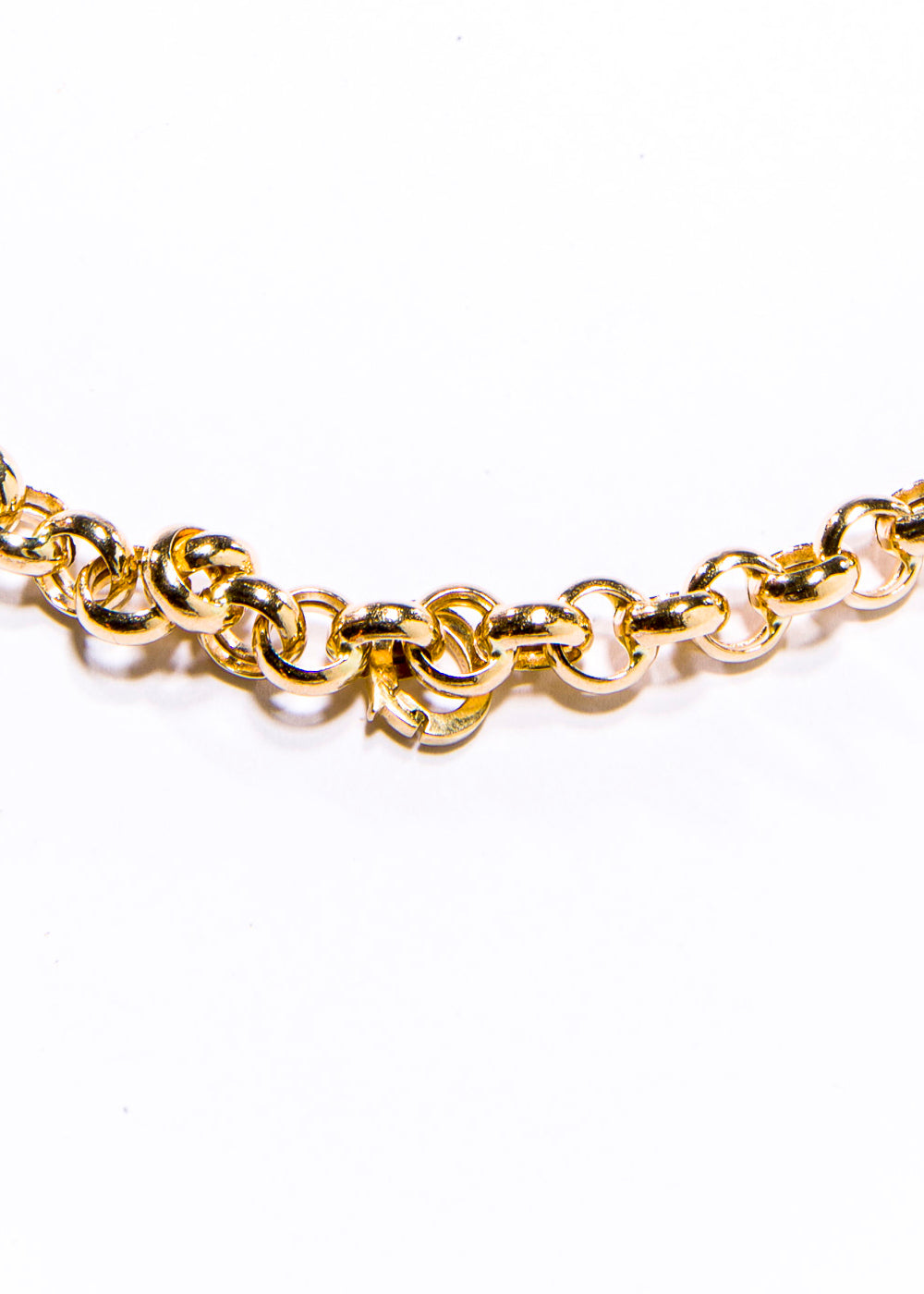 14K Gold Heavy Italian Made Large Rollo Chain (22