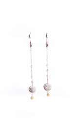 Gray Diamond & White Gold Earrings-Earrings-Gretchen Ventura