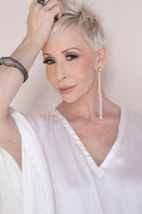 Diamond & Matte Sterling Cuff-Bracelets-Gretchen Ventura