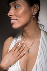 Faceted Blue London Topaz Dagger Drops-Earrings-Gretchen Ventura