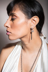 Faceted White Topaz Hexagon Drops-Earrings-Gretchen Ventura