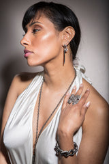 Faceted White Topaz Hexagon Drops-Earrings-Gretchen Ventura