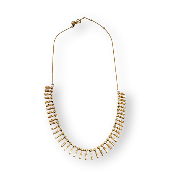 Baguette Diamond (2.17c) Yellow Gold (13.36g) Necklace #9542-Necklaces-Gretchen Ventura