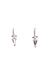 18K Gold & Faceted Topaz Dagger Drops-Earrings-Gretchen Ventura