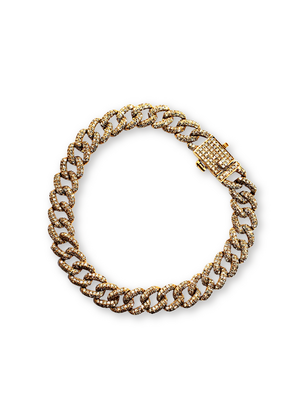 Diamond Cuban Chain Bracelet-Bracelets-Gretchen Ventura
