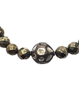 Pyrite & Diamond Slice Bead Bracelet-Men's-Gretchen Ventura