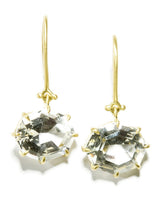 14K Gold White Topaz Hinge Earrings-Earrings-Gretchen Ventura