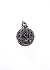 Faceted & Pave Black Spinel Pendant-Neck Pendant-Gretchen Ventura