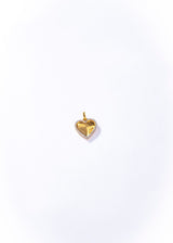 18K Matte Gold and Diamond Heart Pendant-Neck Pendant-Gretchen Ventura