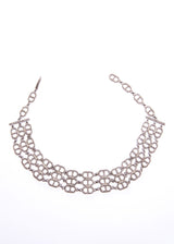3 Strand Diamond "H" Link choker-Necklaces-Gretchen Ventura