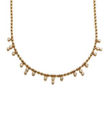 Gold Ball Chain w/ Diamond Drops-Necklaces-Gretchen Ventura