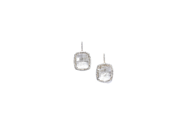 Faceted Rutilated Quartz Crystal Drops-Earrings-Gretchen Ventura