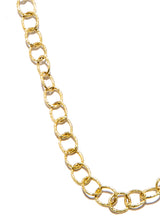 18K Gold Handmade Hand Hammered Small Oval link Chain w/ Hand Made 18K Clasps (18"+1", 13.5g) #7701-Chain-Gretchen Ventura