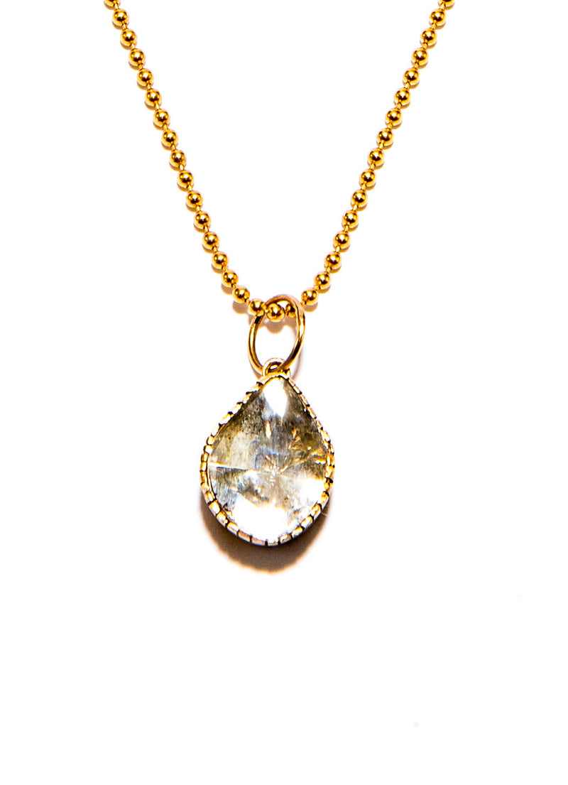 Rose Cut Diamond in 14K Gold (1.38g) Pendant #7302-Neck Pendant-Gretchen Ventura