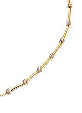 Gold (14.86g) Diamond (1.35c) Dotted Choker (16.75”) #9627-Necklaces-Gretchen Ventura