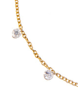 18K Gold (4.95g) Chain W/ Floating Diamond 5 Drops (3.75c SI) Necklace #9635-Necklaces-Gretchen Ventura