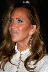 Freshwater Pearl & Sterling Silver Rosary Chain Earrings-Earrings-Gretchen Ventura