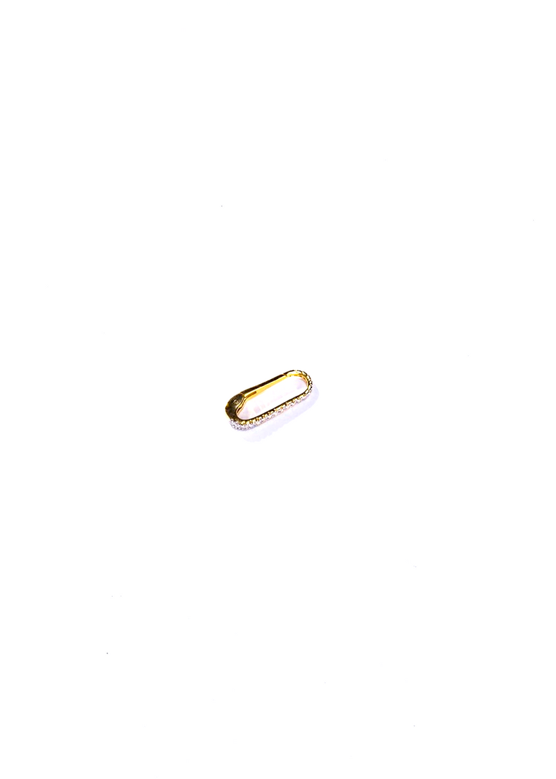 18K Yellow Gold Diamond Oblong Clasp #7236-Clasp-Gretchen Ventura