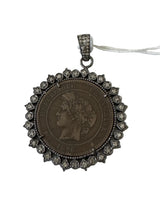 Antique French Republic Nepolian the 3rd Coin Pendant-Neck Pendant-Gretchen Ventura