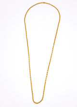 Gold Plate over Sterling Small GV Chain W/ diamond Lobster Claw Clasp (34”) #7711-Chain-Gretchen Ventura