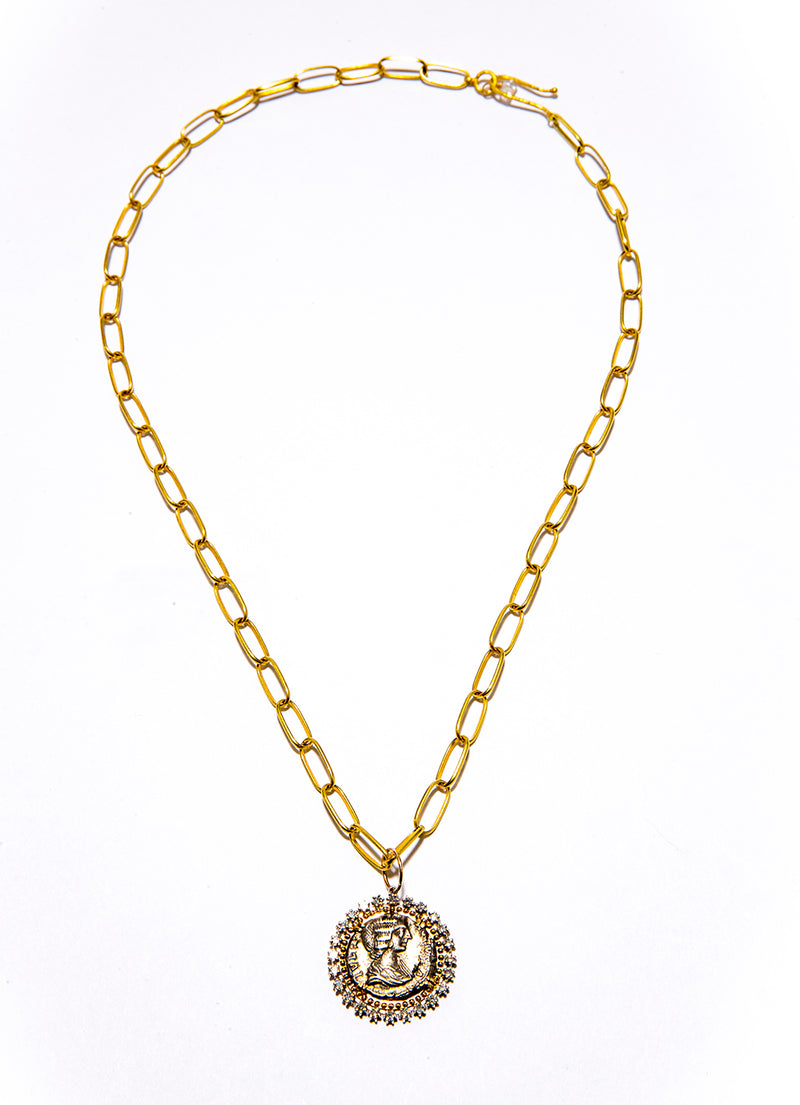 Matt Gold Chain 20K Matte Gold Large Oval Link Chain – Gretchen Ventura LLC.