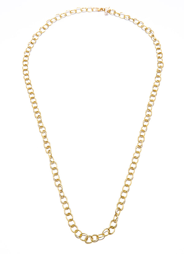 Gold Vermeil Over Sterling Hand Made Chain (5 Micron) (14.5" or 24"or 30") #7683-Chain-Gretchen Ventura