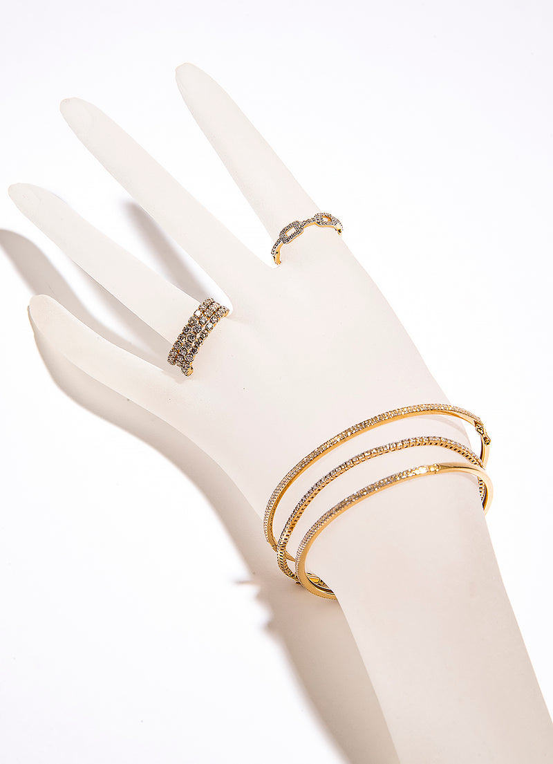 14K Gold (3.98g) Diamond (.06C) Tennis Bracelet #2905-Bracelets-Gretchen Ventura