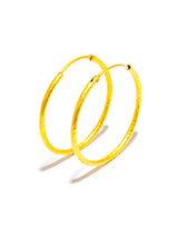 20K Gold (4.2g) Hand Hammered Handmade Hoops (1.5”) #3564-Earrings-Gretchen Ventura