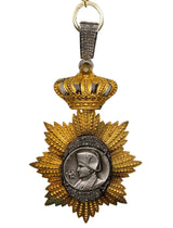 French Antique Napoleon I Medal for Bravery in Diamond & Sterling Silver-Neck Pendant-Gretchen Ventura