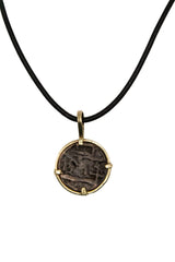 Ancient Seal of Solomon Bronze Coin Pendant-Neck Pendant-Gretchen Ventura