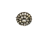 Victorian Era Sterling Silver Pendant /Brooch w/ Paste Diamonds-Neck Pendant-Gretchen Ventura