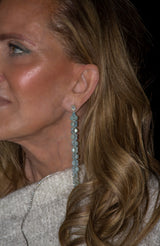 ‘Lantern’ cut Aquamarine Macramé Earrings-Necklaces-Gretchen Ventura