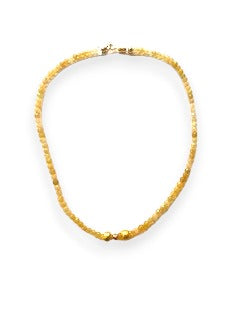 Australian Fire Opal w/ 14K Gold & Diamond Wheels & 20K Bead 14" #9658-Necklaces-Gretchen Ventura