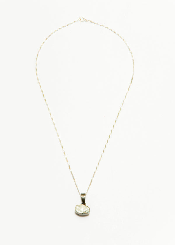 Sterling & Single Rose Cut Diamond-Necklaces-Gretchen Ventura