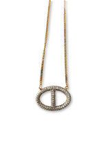 14K Gold (5.6g) W/ Brilliant Diamond (.78C) Mini Rockstar Necklace (15”-17”)-Necklaces-Gretchen Ventura