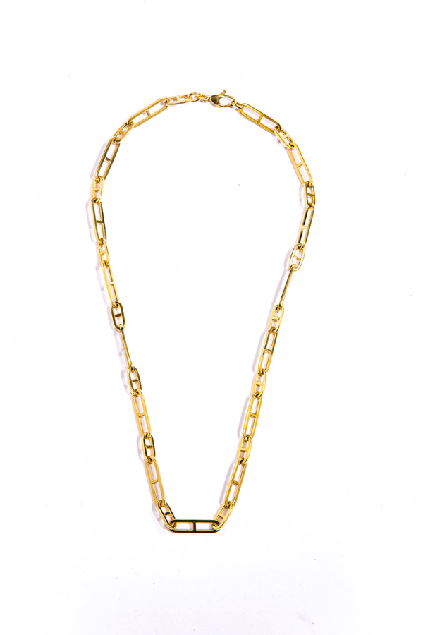 14K Gold H Link Chain (18")-Gretchen Ventura