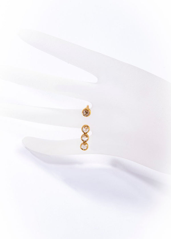 14 K Matte Gold Ring w/ Champagne Diamond (0.68 C or 0.98 C) #5030-Rings-Gretchen Ventura