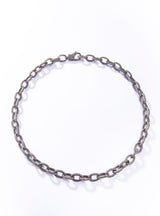 Pave Diamond & Sterling Link Necklace 24"-Necklaces-Gretchen Ventura