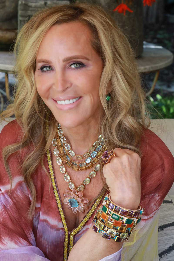 Faceted Oval Green Amethyst Riviere Necklace-Necklaces-Gretchen Ventura