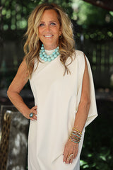 Matte Sleeping Beauty Turquoise Silk Knotted Necklace-Necklaces-Gretchen Ventura