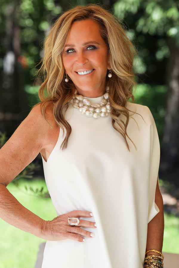 Freshwater Baroque Large Pearl Silk Knotted Necklace-Necklaces-Gretchen Ventura