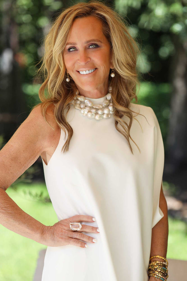 Freshwater Baroque Large Pearl Silk Knotted Necklace-Necklaces-Gretchen Ventura