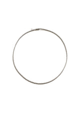 White Gold & Diamond Tennis Necklace-Necklaces-Gretchen Ventura