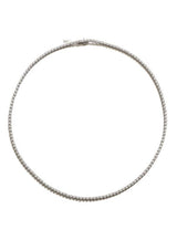 White Gold & Diamond Tennis Necklace-Necklaces-Gretchen Ventura