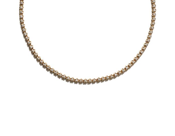 14K Gold & Diamond Tennis Choker-Necklaces-Gretchen Ventura