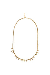 Gold Ball Chain w/ Diamond Drops-Necklaces-Gretchen Ventura