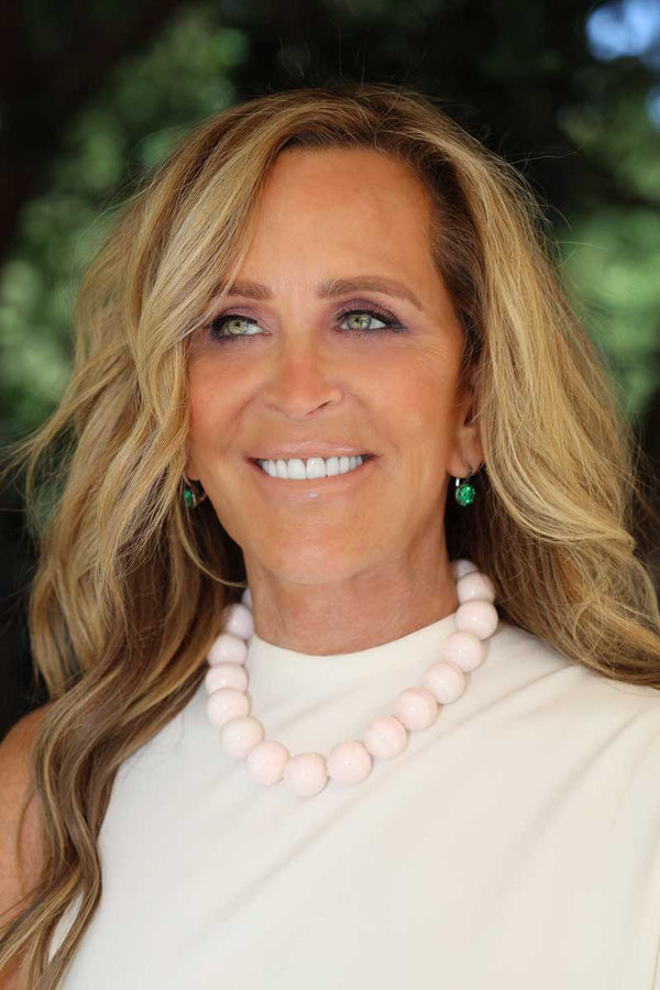 Mangano Pink Calcite Silk Knotted Necklace-Necklaces-Gretchen Ventura