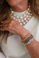 Tanzanite Waved Bangle-Bracelets-Gretchen Ventura